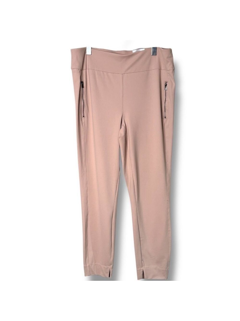 EZY WEAR x CH1 Blush Pink Casual Pants Leggings Zippered Pockets US Sz XL